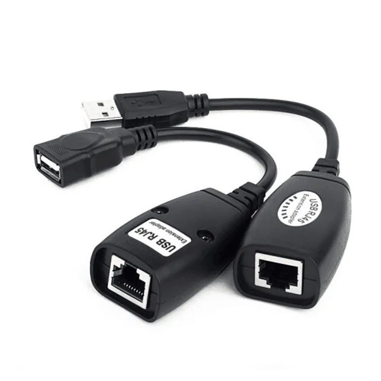 Удлинительный адаптер USB 2 0 штекер и гнездо до футов с использованием кабеля Ethernet