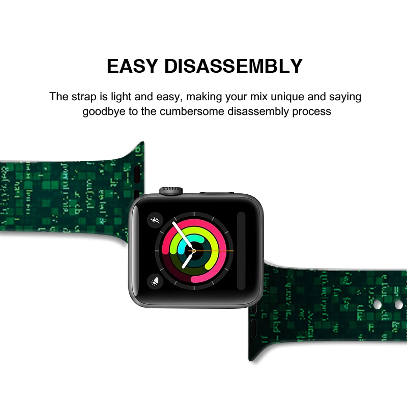 Зеленый ремешок для часов силиконовый ремешок 44 мм 40 мм для Apple Watch серии 4 женский браслет I Watch полосы 42 мм 38 мм