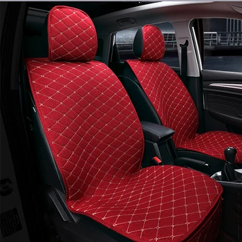 

Linen Flax Car Seat Cover Four Seasons Front Cushion Breathable Protector Auto accessories Universal Size For Truck Suv or Van