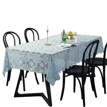 

1PCS Polyamide Table Cloth Rectangular Lace Tablecloths Table Cover Towel Mantel Mesa Home Textile Christmas Party Wedding Decor