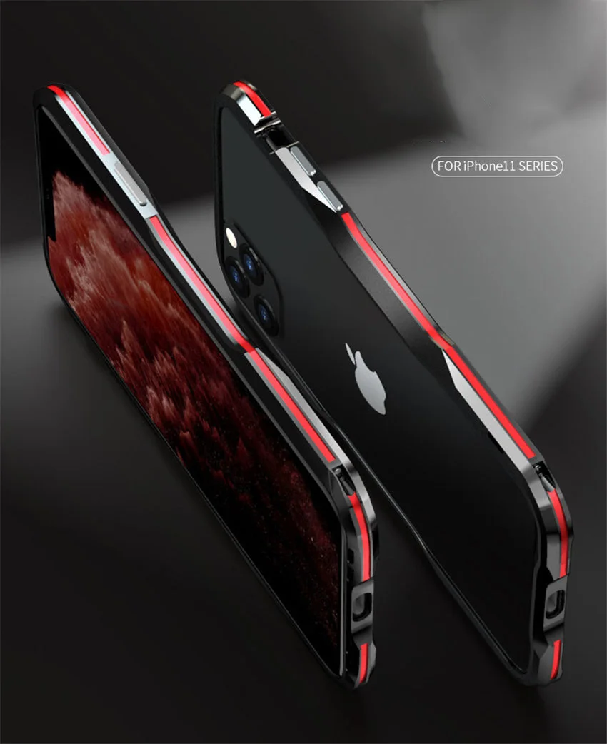 Для iPhone 11 чехол с металлической рамкой двойной цветной алюминиевый бампер Защитная крышка для iPhone 11 Pro Max телефон iPhone 11 Pro Чехол