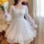 French Sweet Fairy Lolita Dress Women Long Sleeve Lace Y2k Mini Dress Vintage Kawaii Clothes One Piece Dress Korean 2021 Autumn 7