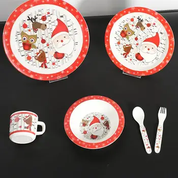 

Christmas Theme Dinner Plate Christmas Decoration Cartoon Tableware Children Gift Creative Tableware