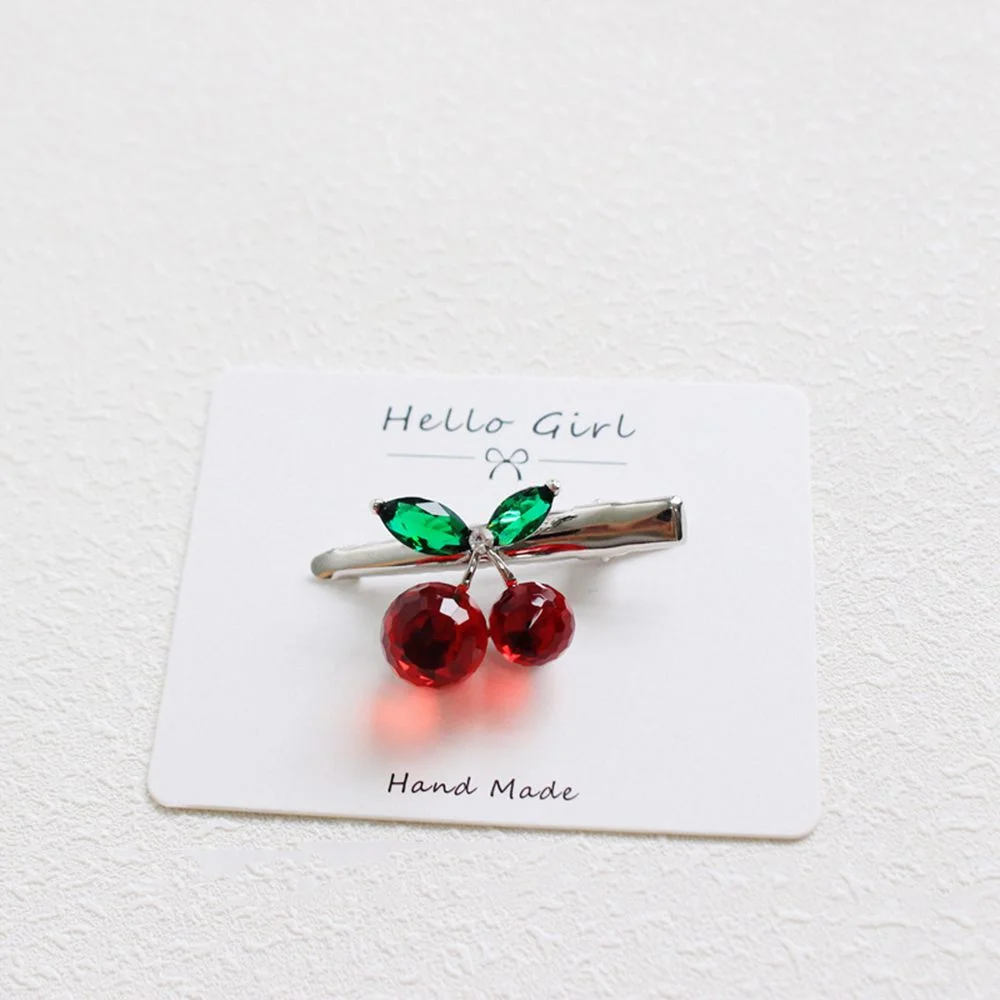 claw hair clips Fashion Crystal Cherry Hair Clip  Lovely Sweet Hairpins Barrette Headdress for Women Girl Hair Accessories cute headbands for women