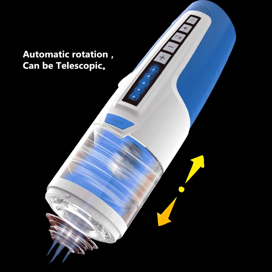  sex toys for men USB rechargeable Automatic rotation and telescopic male masturbation intelligent v