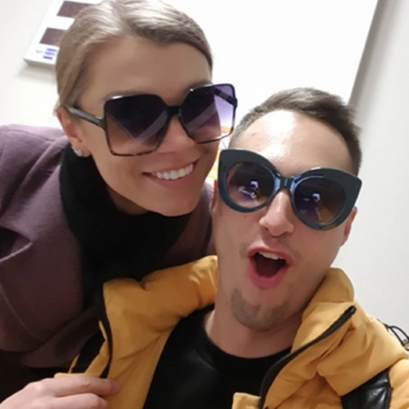 Солнцезащитные очки Emosnia Cateye для женщин винтажные градиентные классический