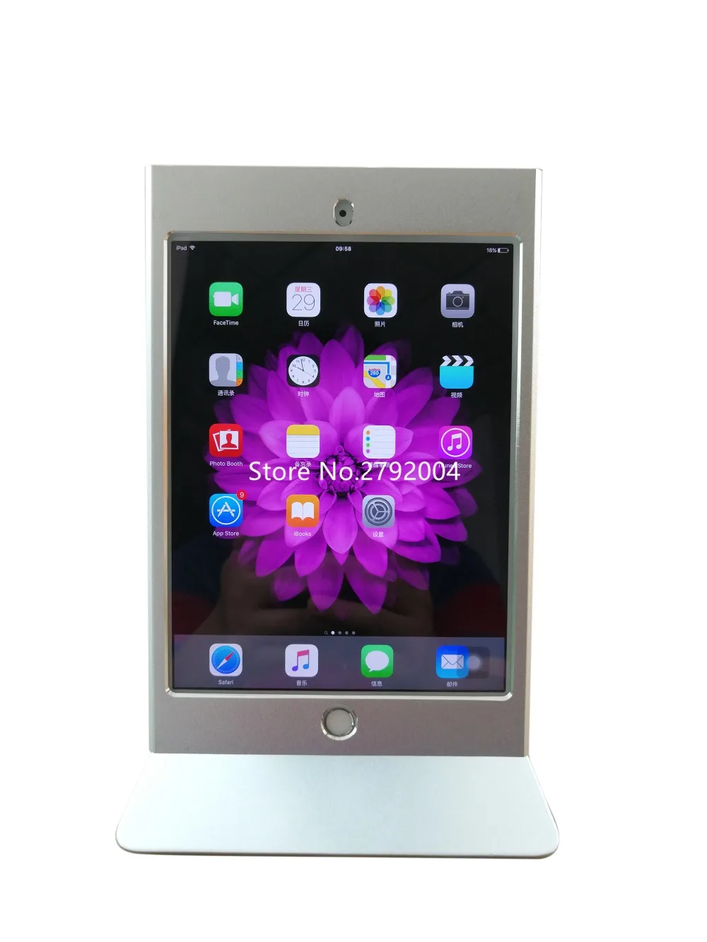 Sistema de Pedidos Bloqueado para Ipad Suporte de Inclinação para Cima e Donw Restaurante Mini Mesa Tablet Gabinete 12 Sistema EAS