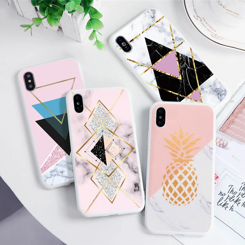 

Soft TPU White Matte Marble Phone Cases For iPhone 11 Pro Max Case For iPhone 5 5S SE 7 8 6 S 6S Plus 10 X XR XS Max Cover Coque