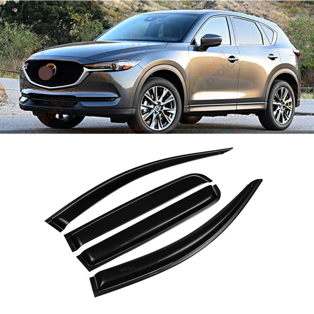 Cho Mazda CX-5 CX5 2018 2019 2020 2021 Tấm che cửa sổ mưa gió thanh viền chống nắng làm lệch hướng Vent nơi trú ẩn bóng râm miếng đệm cao su dưới đuôi xe mưa visors