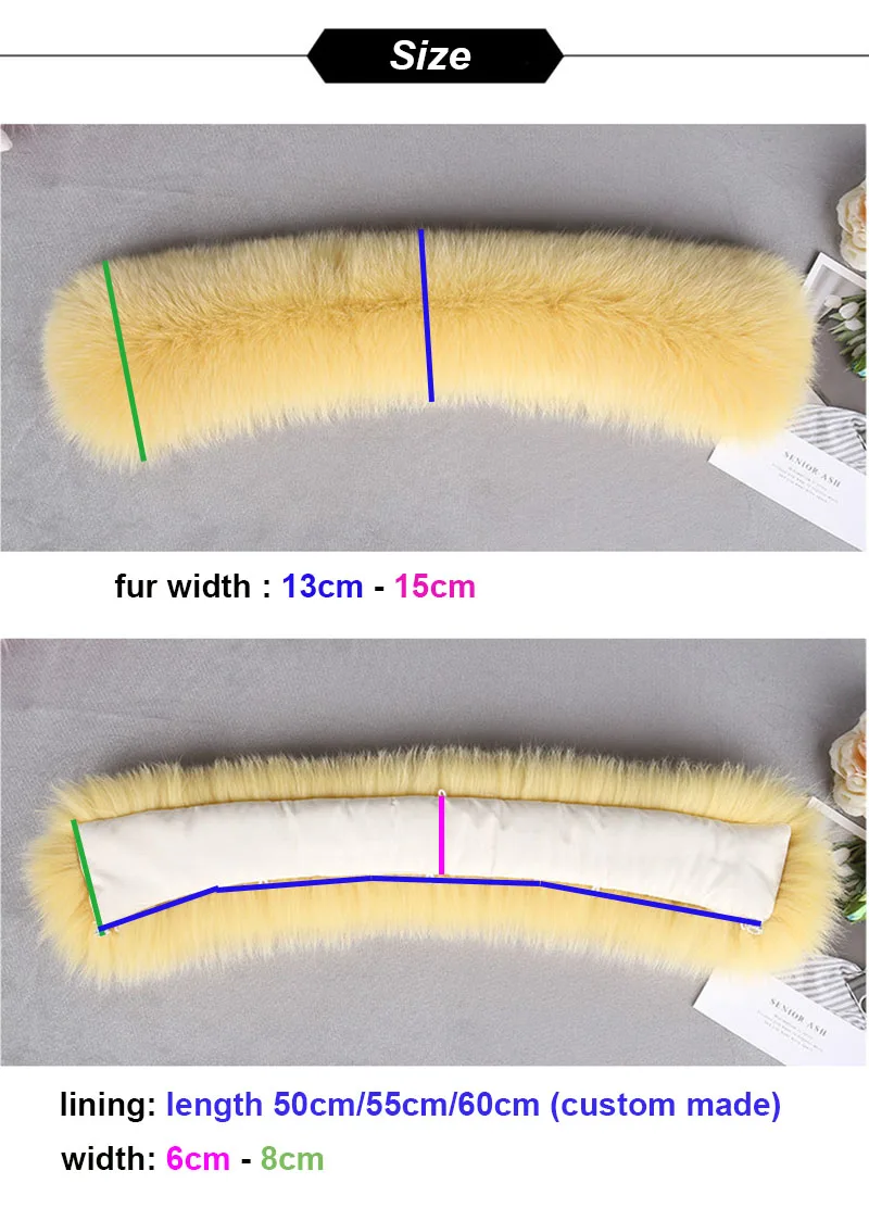 fox fur collar size副本
