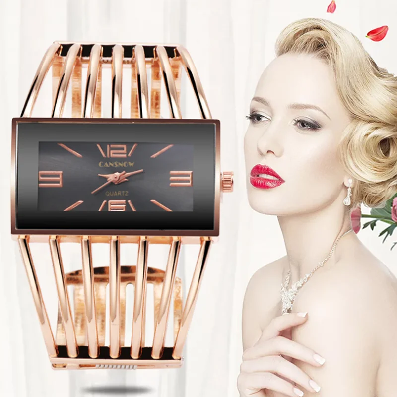 Часы браслет Montre Reloj розовое золото роскошный модный креативный Повседневный