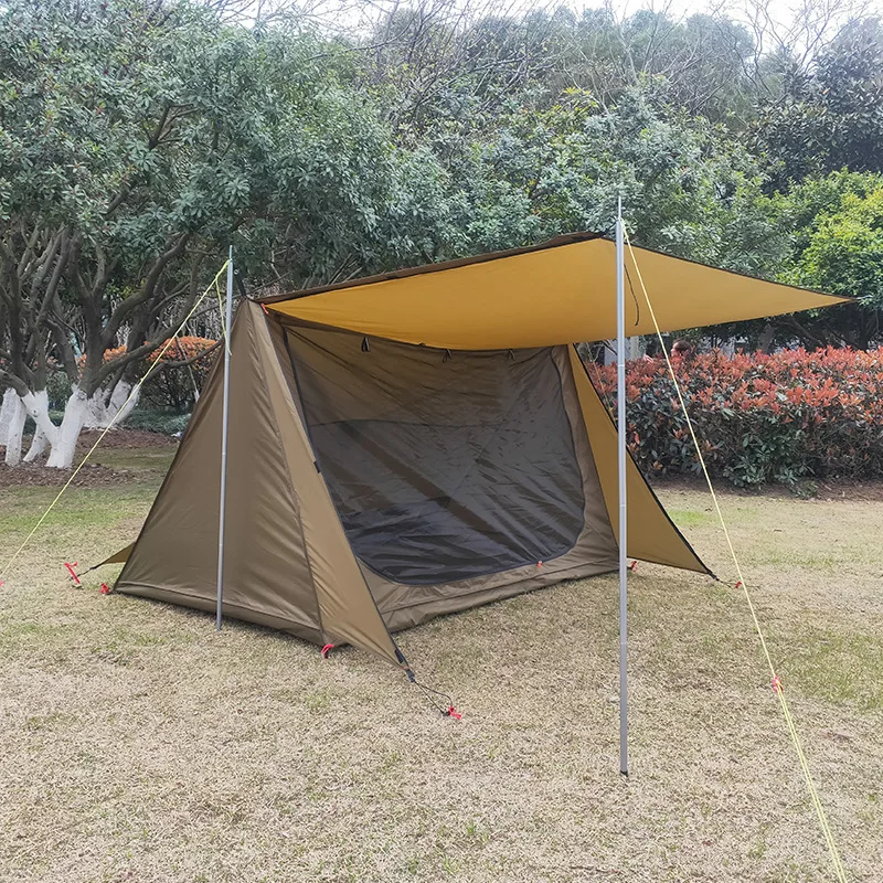 Camping tent Portable tent Outdoor Camping Hiking 3 Season Ultralight Tent Portable Two Person Shelter Without Pole