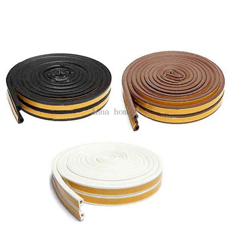 5 meters DIPE self-adhesive door and window sealing strip glass window anti-collision rubber strip foam sound insulation
