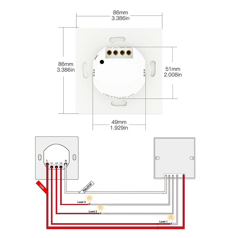 2020 Новый Wi Fi RF433 умный сенсорный переключатель 2/3 способ приложение Smart