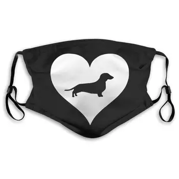 

Love Dachshund Active Carbon Filter Mask with PM2.5 Filters 5 Layers of Protection for Unisex