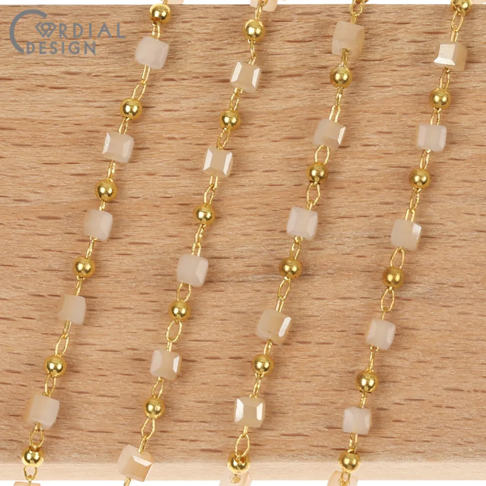 Cordial Design Jewelry Accessories/Crystal Copper Chain/Geometry Shape/DIY  Necklace Bracelet Making/Jewelry Findings Components