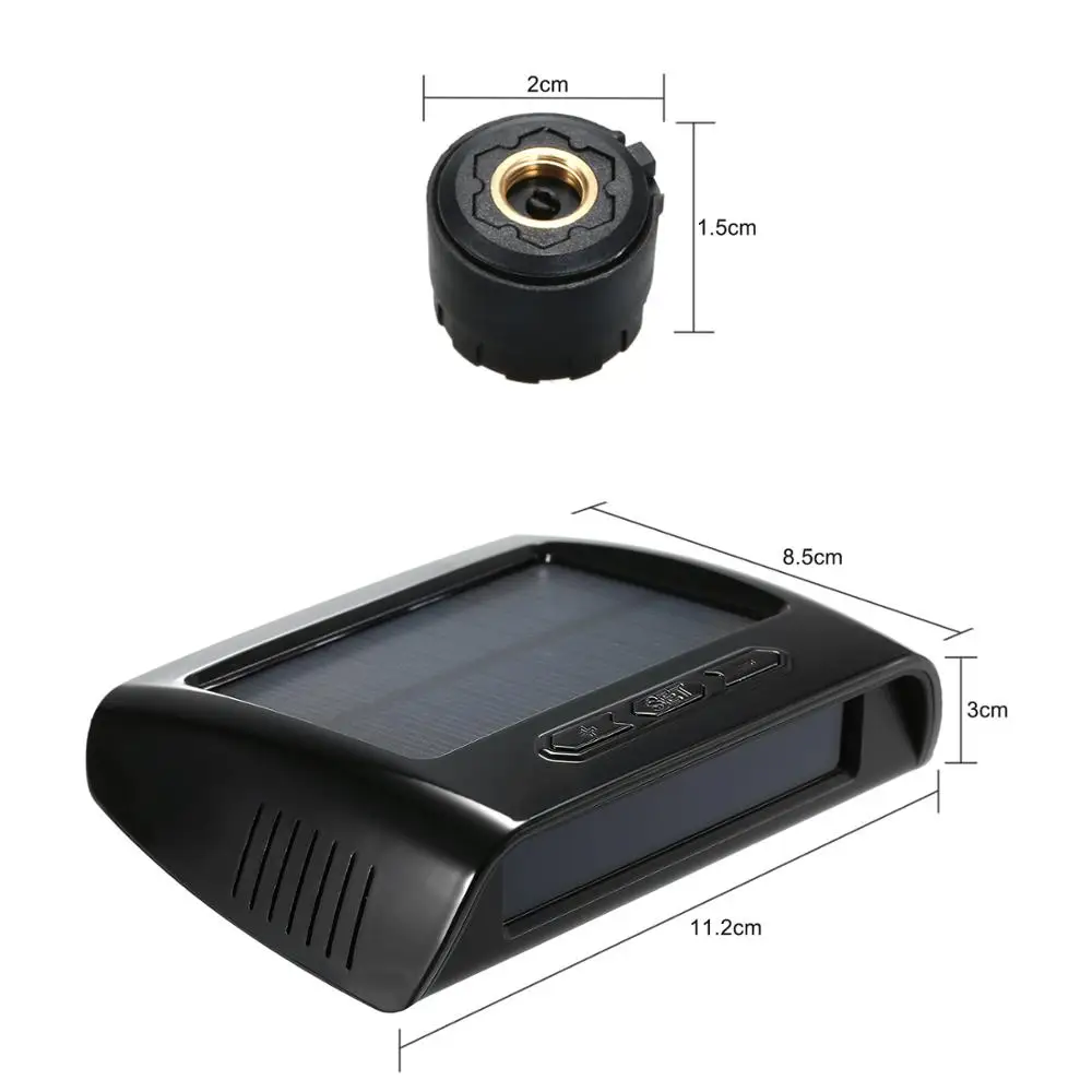 Солнечная мощность TPMS система контроля давления в шинах RV Грузовик TPMS с 6 внешними датчиками для 4-6 шин Автомобиль RV грузовик буксировочные трейлеры
