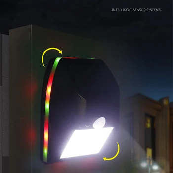 

Powered Night Lamps Motion Sensor Street Fence Sunlight LED Solar Wall Light PIR for Household Outdoor Courtyard Ornament