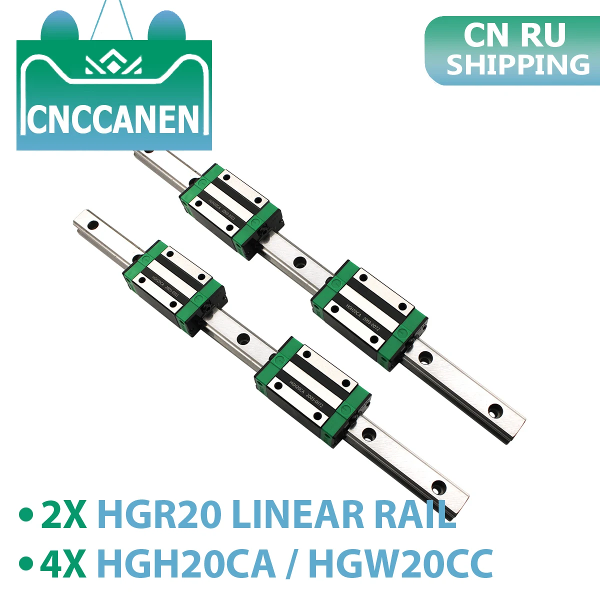 RU CN 2 шт. HGR20 HGH20 квадратная направляющая рельса 100 1100 мм + 4 скользящих блока каретки