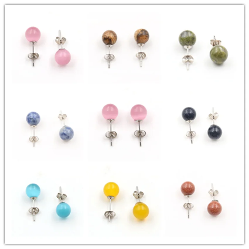 FYJS уникальные посеребренные маленькие круглые бусины много цветов кварцевый