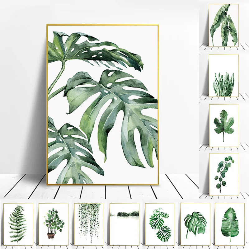 Tropical Leaves Canvas Painting