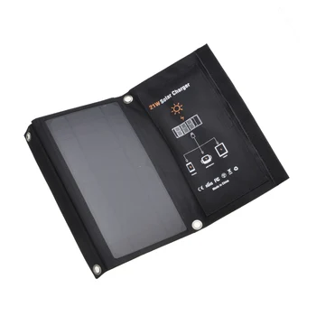 

Solar Charger With Foldable Panel 21W For iPhone X, Samsung Galaxy s9/s8,iPad, Tablet and Any USB Devices 2-Port Waterproof