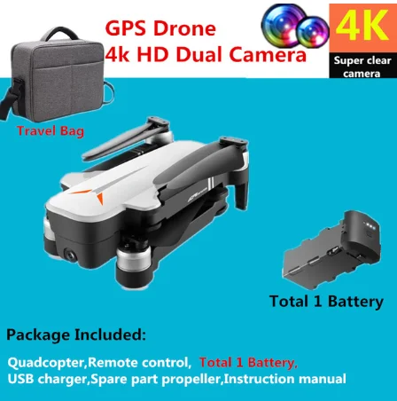 Радиоуправляемый Дрон 8811 gps 5G Квадрокоптер с широкоугольной камерой gps 4K Дрон складной оптический поток Дрон вертолет - Цвет: Bag 1 Battery