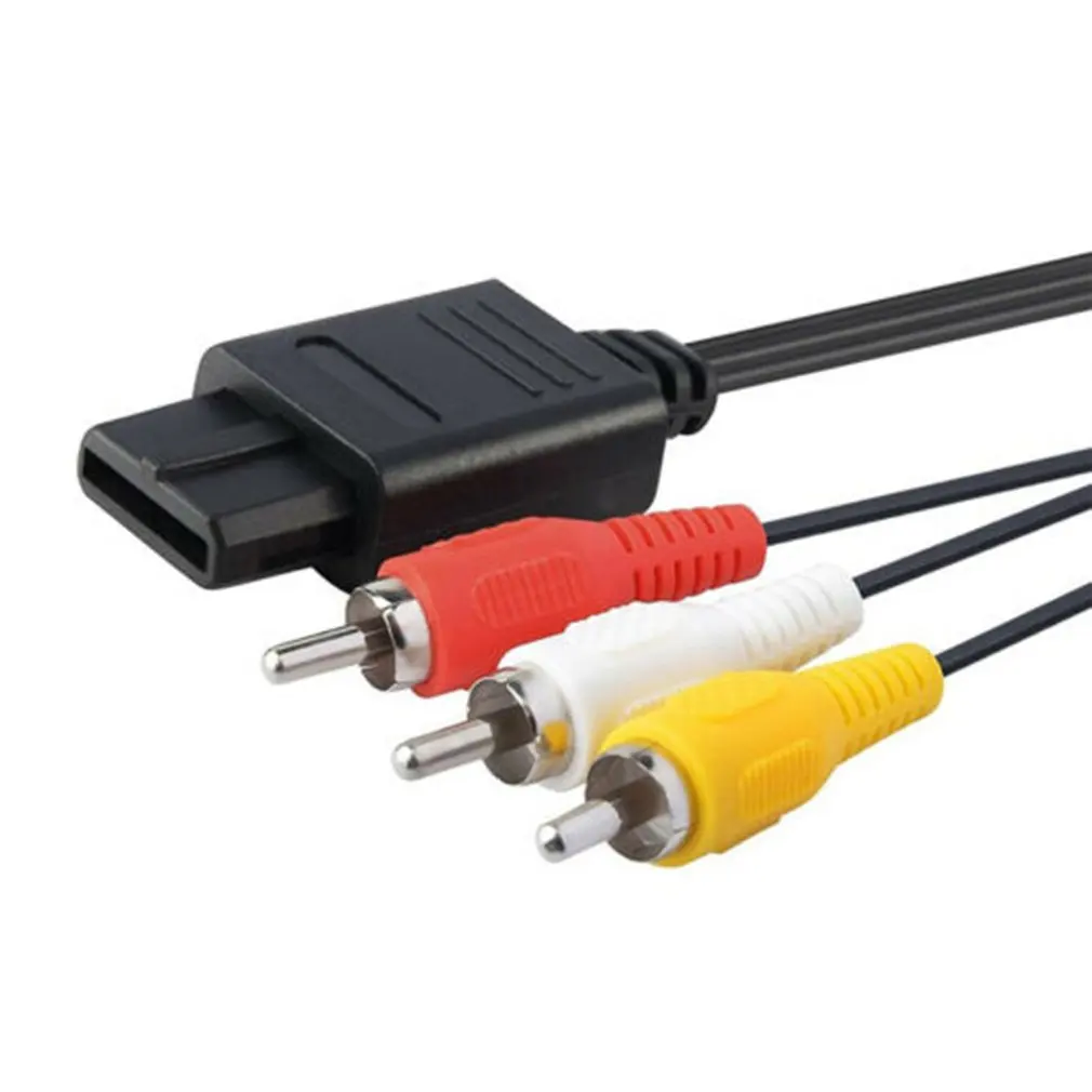 1,8 м 6 футов AV ТВ RCA видео шнур, кабель для SNES игровой куб для shand N64/64 игровой кабель для SFC 2 аудио выходные разъемы Прямая поставка