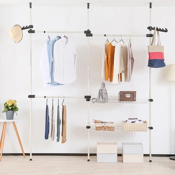 

GIANTEX Clothes Hanger Coat Rack Floor Hanger Storage Wardrobe Clothing Drying Racks porte manteau kledingrek perchero de pie