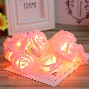 

10/20 leds Rose Flower string light led Fairy String christmas Wedding Valentines Day Event Party Garland Holiday Lighting decor