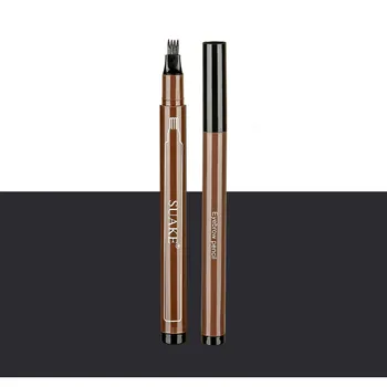 

1pcs 4 Head Fork Super Finely Carved Liquid Eyebrow Pencil Not Blooming Eyebrow Brush Waterproof Sweatproof Lasting Brow Cream