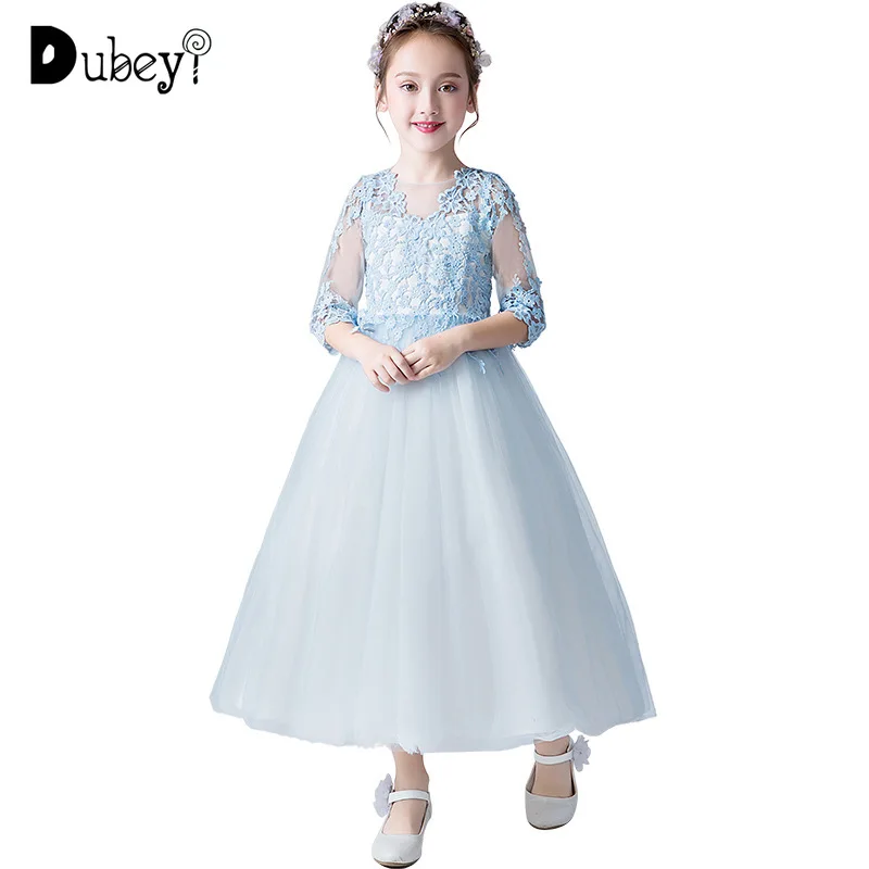 

Flower Girl Lace Princess Dress 10-12 Years Old Girl Party Dress Elegant Thanksgiving New Years Eve Dress Kids Dresses for Girls