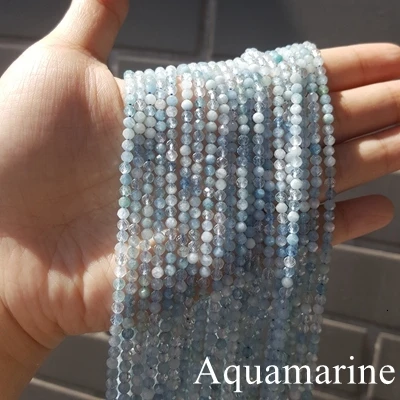 Ювелирные изделия лилии 3 мм aquines Aquamarines лунный камень родохрозеты ожерелье для женщин или мужчин повседневная одежда Прямая - Окраска металла: Aquamarine