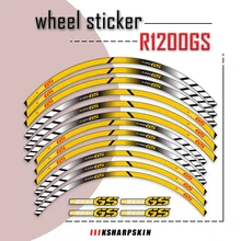 Gratis Verzending Moto Rcycle Reflecterende Wiel Stickers En Decals Moto Band Film Grens Sticker Voor Bmw R1200GS Gs R1200 R1200 gs