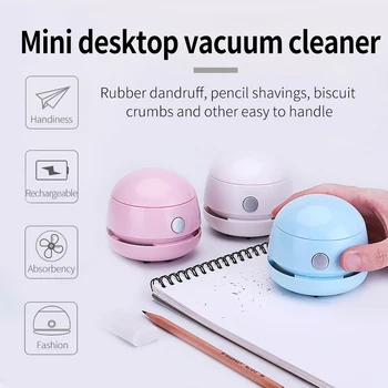 

Useful Desktop Vacuum Cleaner Small Size Clean Scraps Machine Household Desktop Vaccum For Notebook Computer Keyboard