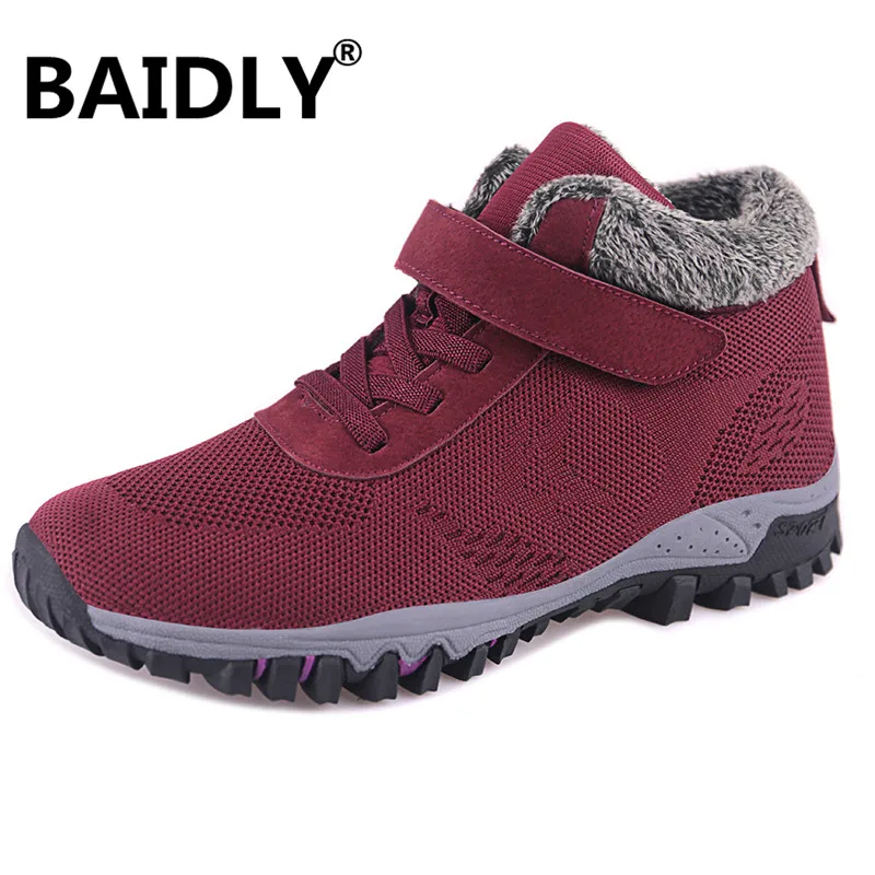 Новое поступление; модные замшевые женские зимние ботинки; зимние теплые плюшевые женские ботинки; водонепроницаемые ботильоны; обувь на плоской подошве