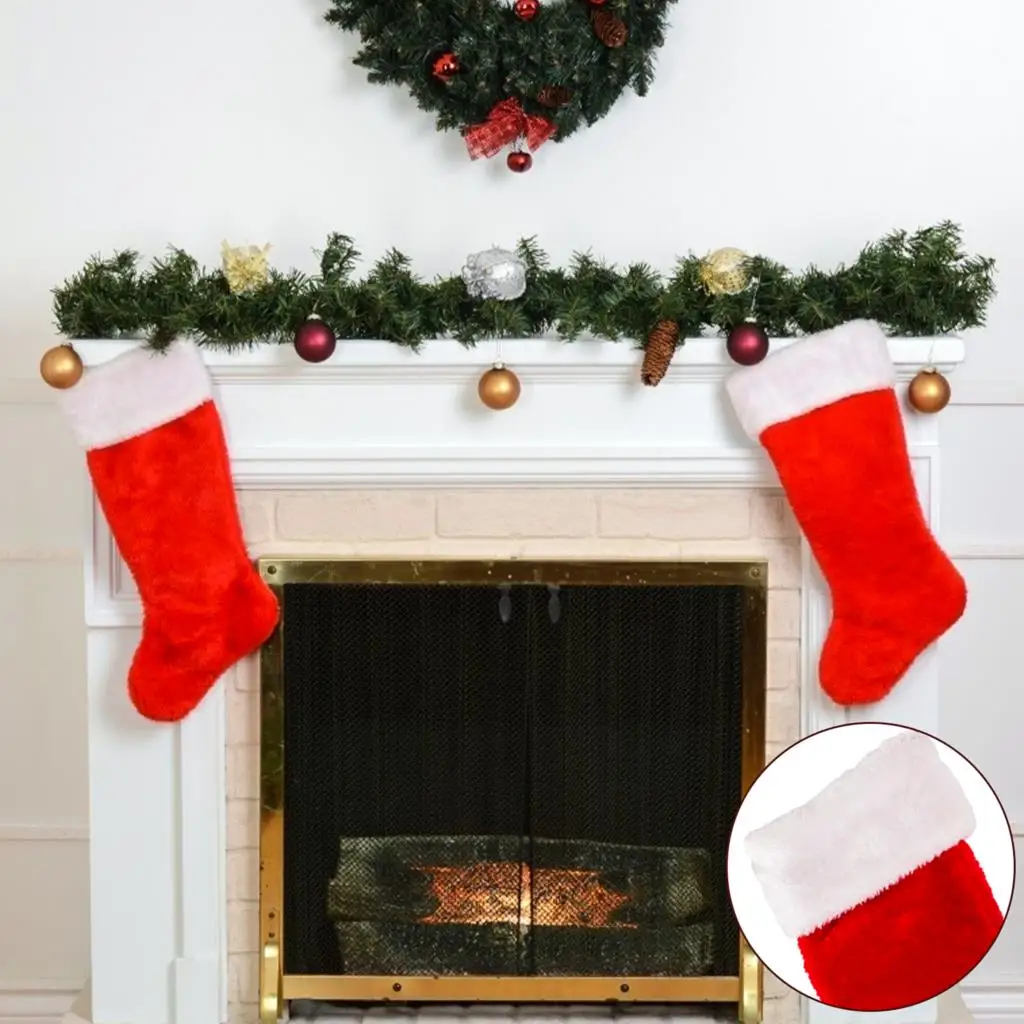 275cm Christmas White Faux Fur Ribbon Trim Fabric Roll for Xmas Tree Decoration 2PCS