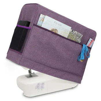 

Household Sewing Machine Dust Cover With Storage Pockets For Needles & Accessories Home Tool Bag