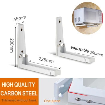 

New Kitchen Stainless Steel Microwave Oven Bracket Sturdy Foldable Stretch Wall Mount Rack Shelf Bracket Kitchen Holders Thicken