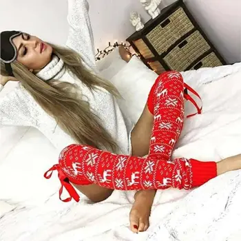 

Women Cartoon Funny Christmas Crazy Cute Amazing Novelty Print Keen Wool Stockings Christmas Festival Party Stocking