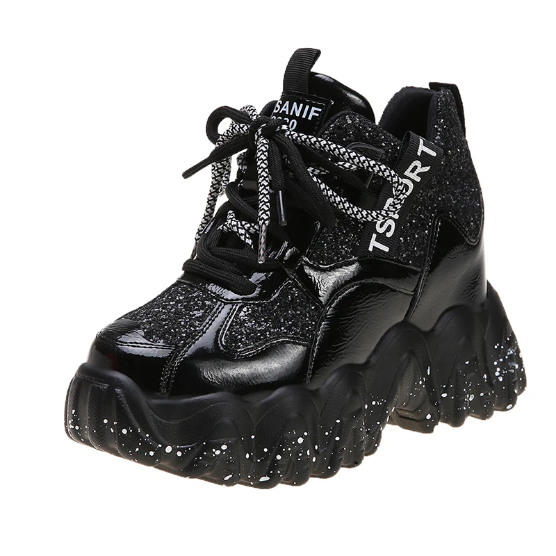 Женские Дизайнерские кроссовки на толстой танкетке модные теннисные туфли