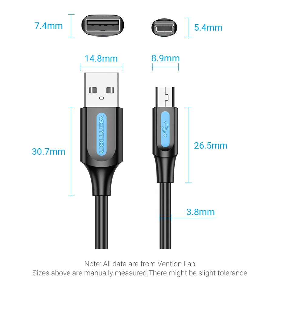 usb c data cable Vention Mini USB Cable Mini USB to USB Fast Data Charger Cable for Digital Camera GPS HDD MP3 MP4 Player DVR GPS Mini USB vga cables