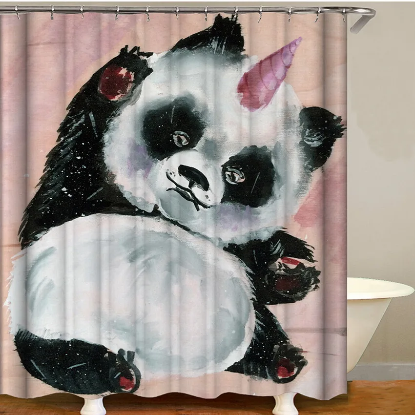 Cutely panda занавески для душа, водонепроницаемые занавески для ванной, польские, народные, cortina ducha 3d