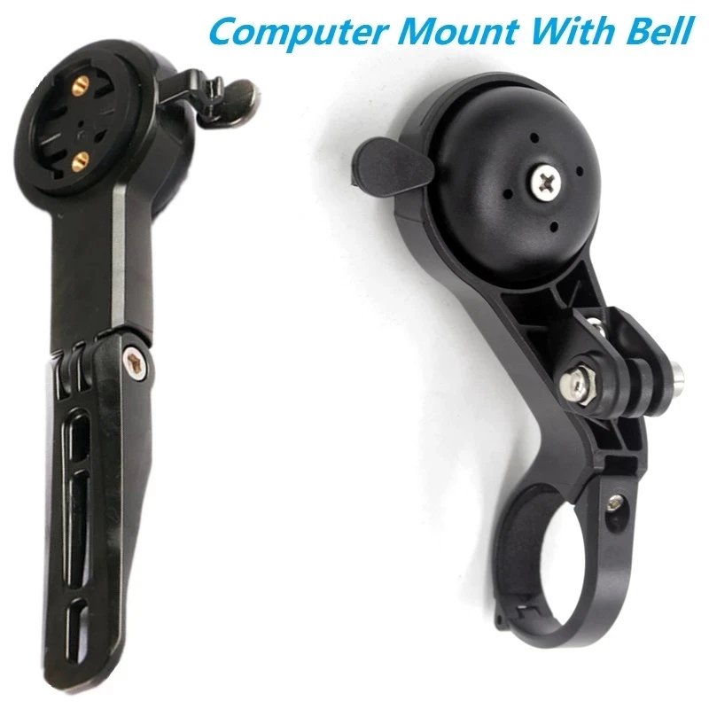 Multifunctional Bicycle Computer Mount Holder Tabe Bracket With Bell GPS Computer Sport Camera Holder For GARMIN CATEYE Bryton