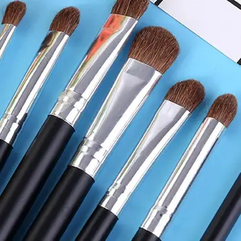 

Makeup Brushes Set 7pcs/lot Eye Shadow Blending Eyebrow Professional Brush Eyeshadow Brushes up Hair Horse Make Black