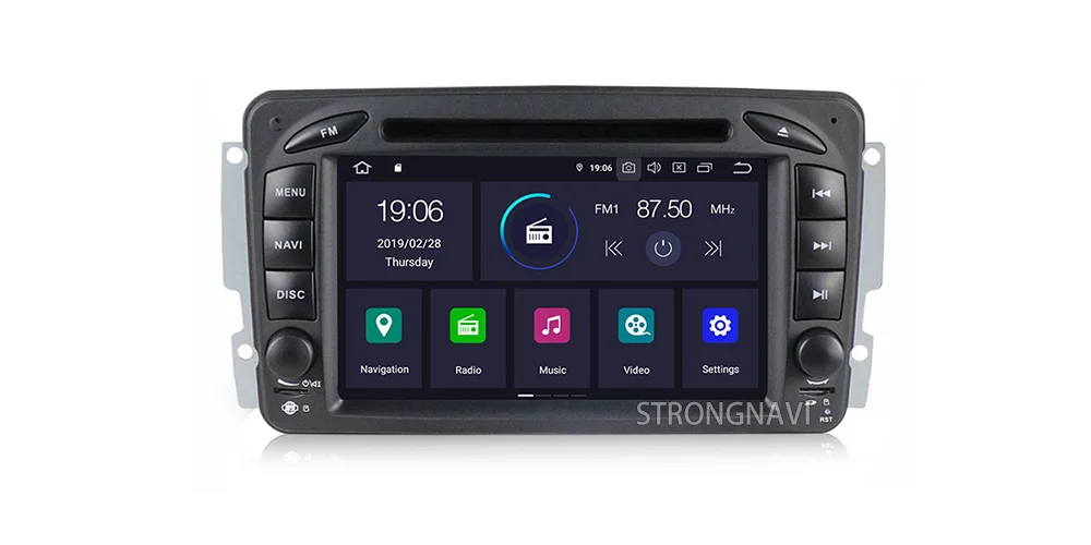 Android 9 автомобильный Радио стерео Мультимедийный Плеер для Mercedes Benz/W209/W203/M/ML/W163/Viano/W639/Vito gps навигация ips DSP 4+ 64G
