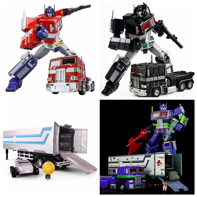 Wei jiang деформирует робот с плоской головкой Optimus темно-черный основной цвет прозрачный отсек универсальная версия фигурка
