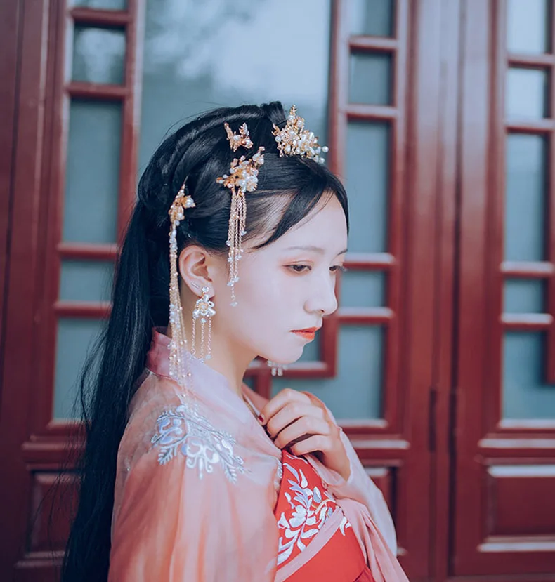 QIANJI Hanfu Noiva Tiara Acessórios para o Cabelo Traje Chinese S Phoenix Coroa de Luxo Acessórios Vestido de Noiva classicos