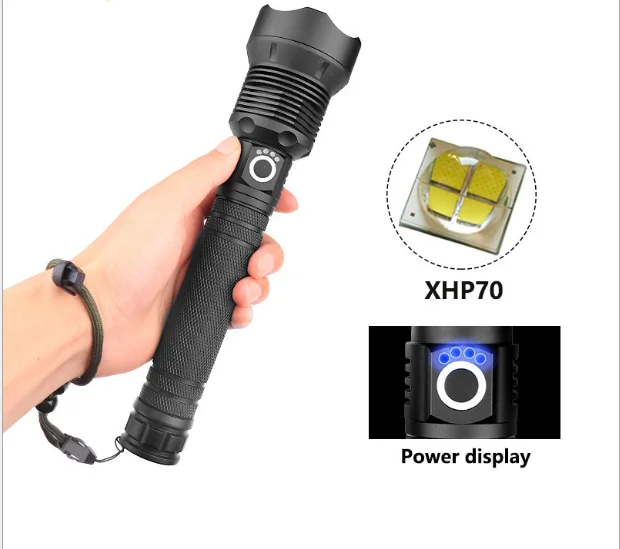 7000 Lumens powerful USB flashlight for camping and outdoor activities2