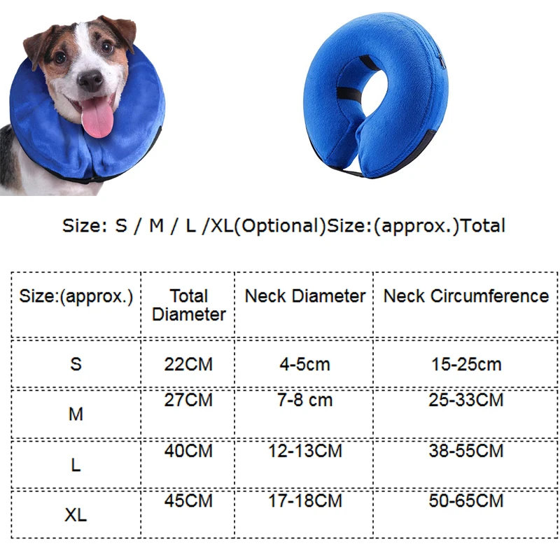 Надувные ошейники для домашних животных, собак, кошек, е-ошейник для защиты головы щенка